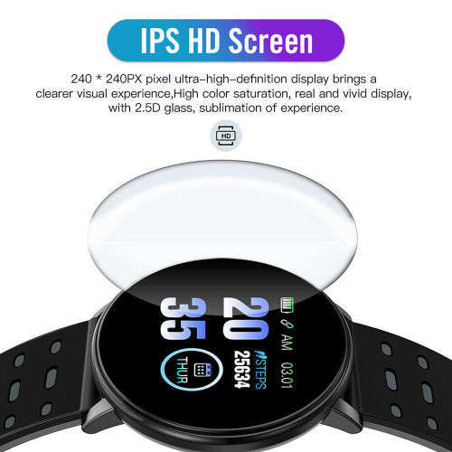 119 PLUS Bluetooth Smart Watch Waterproof Heart Rate Monitor Fitness Tracker