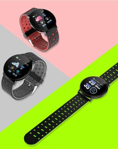 119 PLUS Bluetooth Smart Watch Waterproof Heart Rate Monitor Fitness Tracker