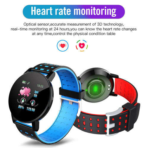 119 PLUS Bluetooth Smart Watch Waterproof Heart Rate Monitor Fitness Tracker