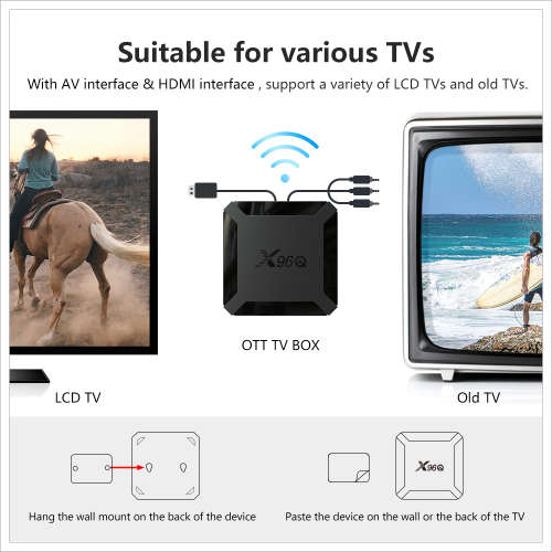 2020 LATEST X96Q H313 Allwinner 1GB/8GM Memory Android 10 TV BOX ShowMax, Netflix, Youtube, etc