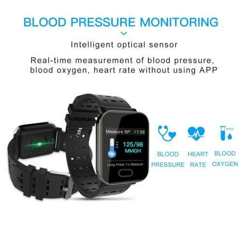 A6 Smart Bracelet Band Heart Rate Blood Pressure Oxygen Fitness Tracker Smart Watch Wristband