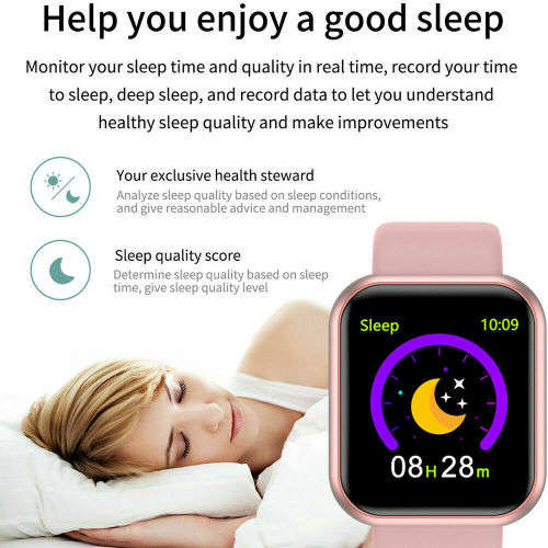 D20 Pro Smart Watch Y68 IP67 Waterproof Bluetooth Fitness Tracker Sports Watch Heart Rate Wristband