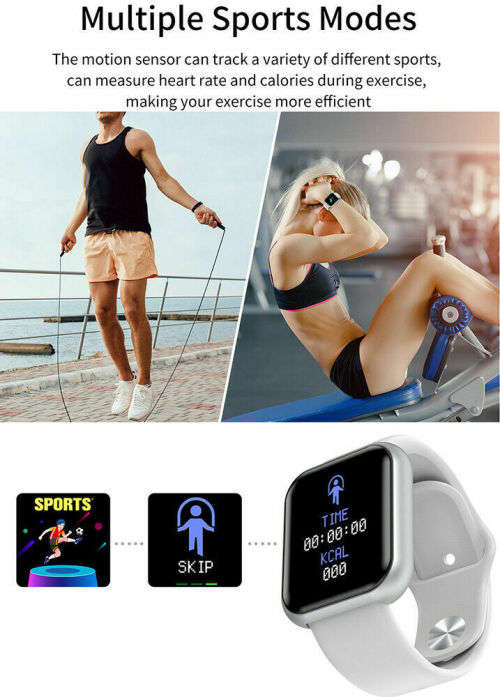 D20 Pro Smart Watch Y68 IP67 Waterproof Bluetooth Fitness Tracker Sports Watch Heart Rate Wristband