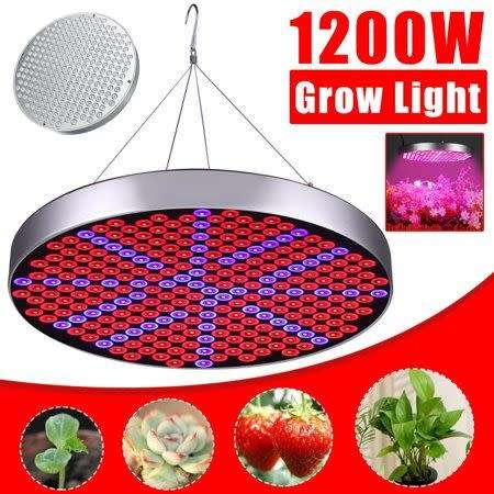 1200W 250LED Round Plant Growing Lamp Indoor Greenhouse Plant Grow Light