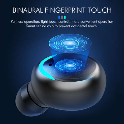 F9-9 Bluetooth 5.0 TWS Waterproof 8D Touch Button Earbuds also work as Power Bank