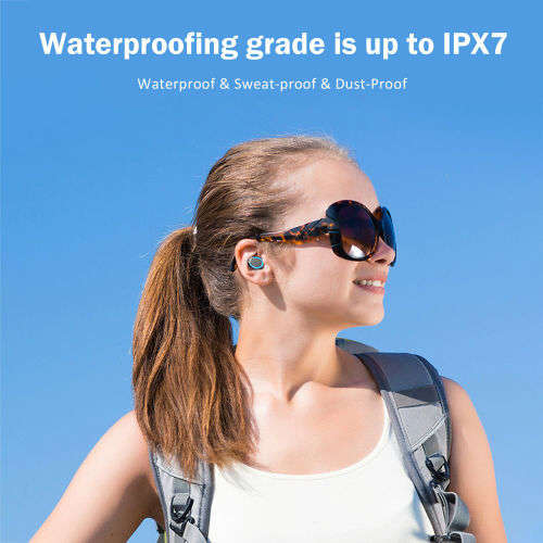 F9-9 Bluetooth 5.0 TWS Waterproof 8D Touch Button Earbuds also work as Power Bank