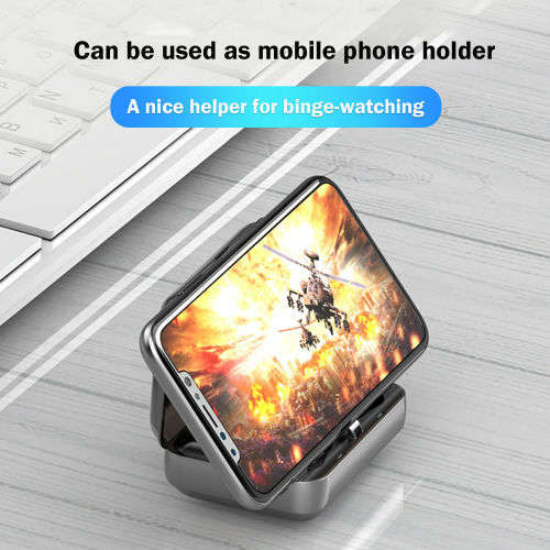 F9-9 Bluetooth 5.0 TWS Waterproof 8D Touch Button Earbuds also work as Power Bank