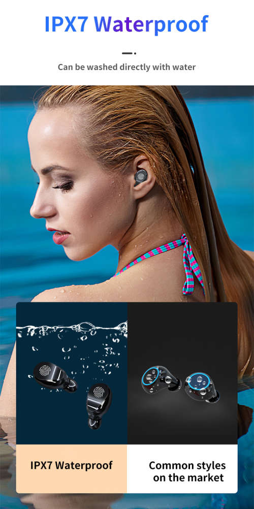 F9-9 Bluetooth 5.0 TWS Waterproof 8D Touch Button Earbuds also work as Power Bank