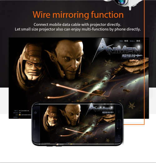 UNIC UC28C Latest mini led video projector HD 1080p support mobile projector, USB, TF Card