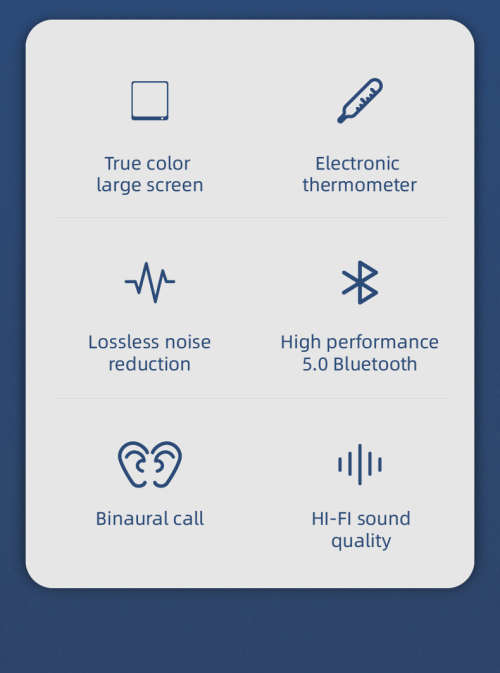 2020 New M6 PLUS TWS True Wireless Stereo Earbuds with Charging Case and intelligent thermometer