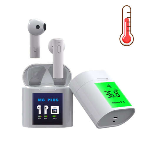 2020 New M6 PLUS TWS True Wireless Stereo Earbuds with Charging Case and intelligent thermometer