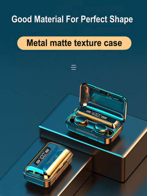 F9 Bluetooth 5.0 TWS Wireless Waterproof 8D Touch Button Stereo Headset also work as Power Bank