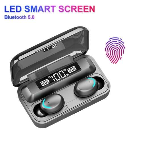 F9 Bluetooth 5.0 TWS Wireless Waterproof 8D Touch Button Stereo Headset also work as Power Bank