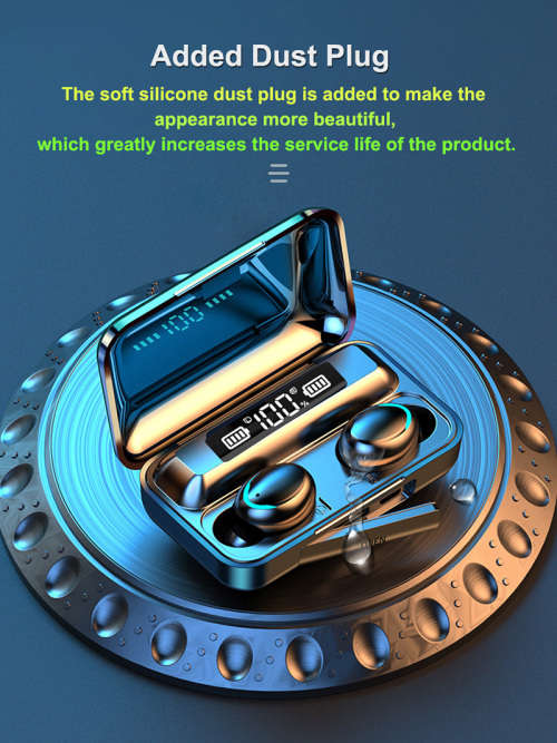 F9 Bluetooth 5.0 TWS Wireless Waterproof 8D Touch Button Stereo Headset also work as Power Bank