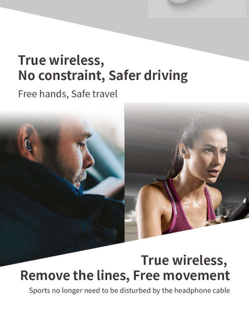 2 in 1 T89 TWS Smart Bracelet Tracker and Smart Watch in one with Binaural Bluetooth 5.0 Earphones