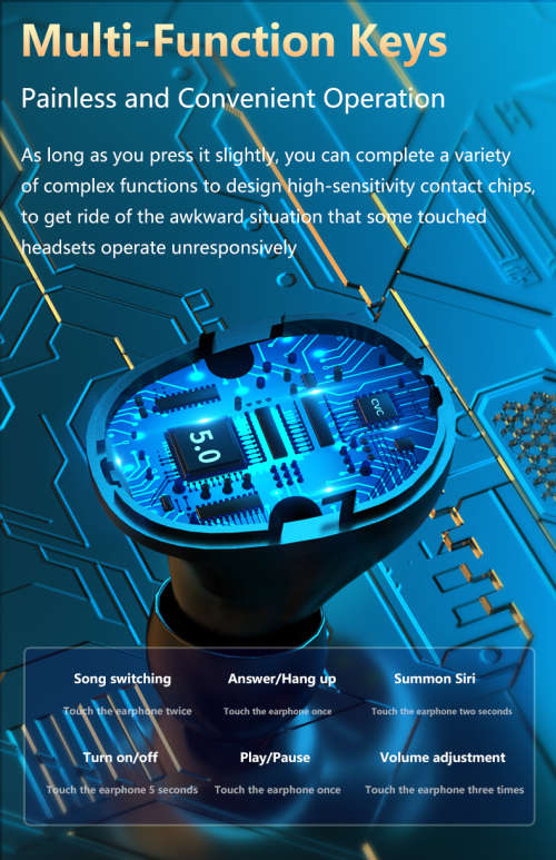 Latest M13 Sport Bluetooth Wireless Earphone with Mirror Clock Flashlight 4 in 1 Tws Earbuds Headset