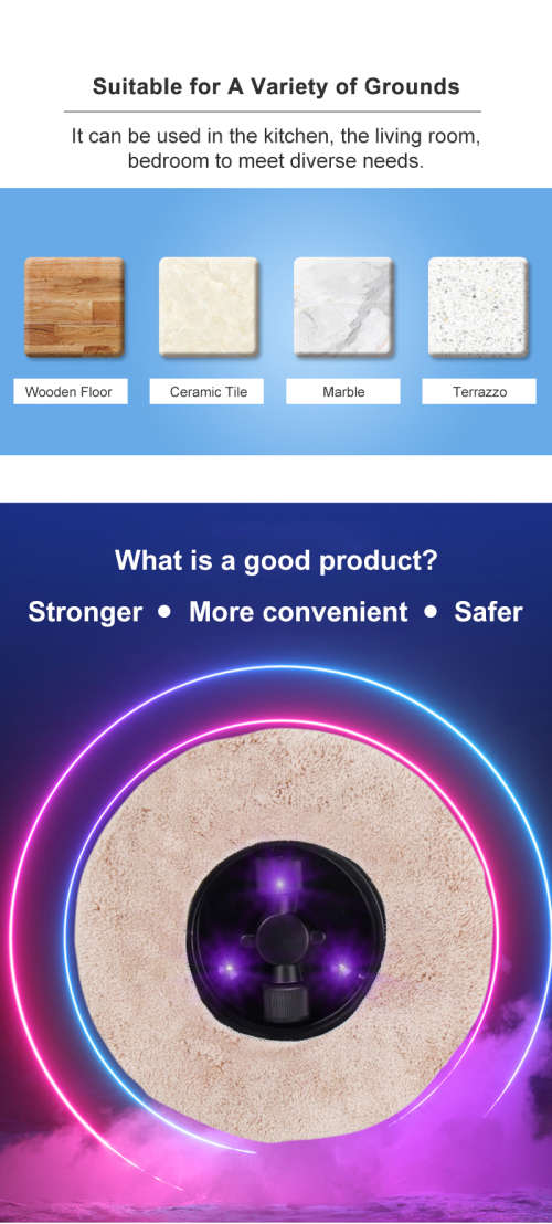 Automatic Rechargeable Smart Intelligent Mopping Cleaner with UV sterilisation