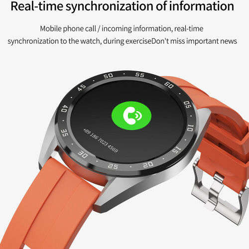 X10 Watch 1.3 Inch Screen Smart Bracelet Heart Rate Watch for iOS & Android - Black / Brown Leather