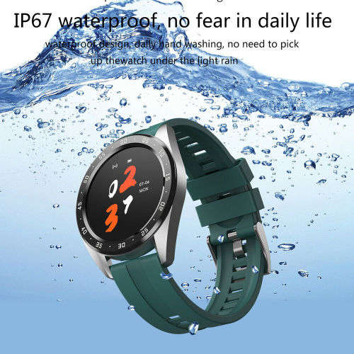 X10 Watch 1.3 Inch Screen Smart Bracelet Heart Rate Watch for iOS & Android - Black / Brown Leather
