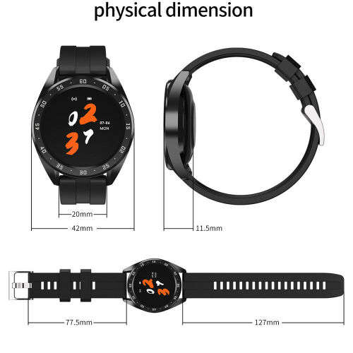 X10 Watch 1.3 Inch Screen Smart Bracelet Heart Rate Watch for iOS & Android - Black / Brown Leather