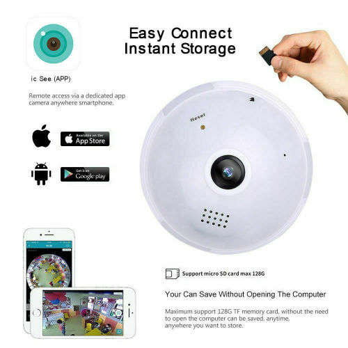 1080P 2MP/960P 1.3MP HD 360 Degree Panoramic IP Hidden Wifi Camera Light Bulb Security