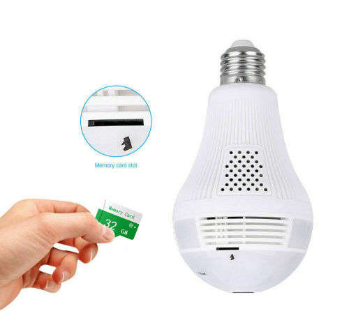 1080P 2MP/960P 1.3MP HD 360 Degree Panoramic IP Hidden Wifi Camera Light Bulb Security