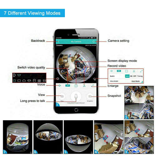 1080P 2MP/960P 1.3MP HD 360 Degree Panoramic IP Hidden Wifi Camera Light Bulb Security