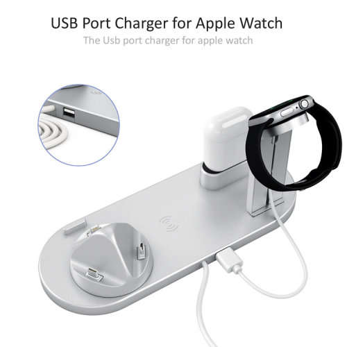 4 in 1 Multi-Functional QI Fast Wireless charging dock station - Black and White