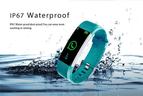 Bluetooths IP67 waterproof heart rate blood pressure fitness tracker ID115 smart band