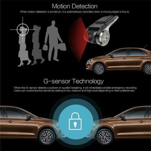 HD 1080P Wifi Car DVR Camera Video Recorder U2 Dash Cam Night Vision G-sensor