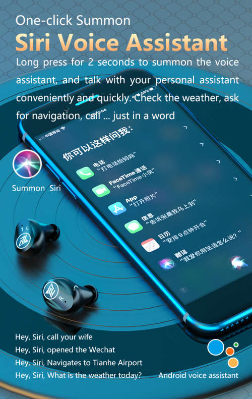 M16 Large-screen LED Digital Display TWS Earbuds Headphone Bluetooth Mobile Phone