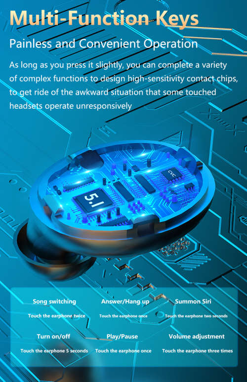 M16 Large-screen LED Digital Display TWS Earbuds Headphone Bluetooth Mobile Phone