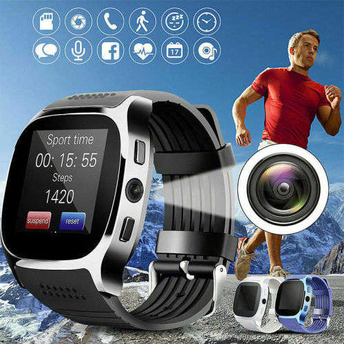 T8 Bluetooth Smart Watch Phone Mate SIM Card Pedometer