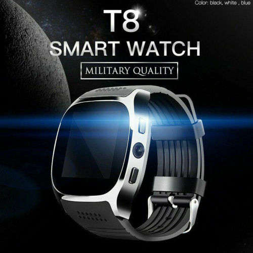 T8 Bluetooth Smart Watch Phone Mate SIM Card Pedometer