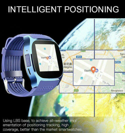 T8 Bluetooth Smart Watch Phone Mate SIM Card Pedometer