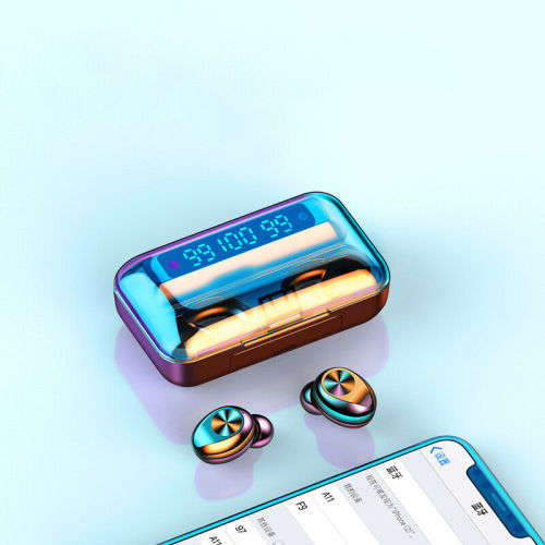 F9-10 TWS Wireless Headphones BT 5.0 with Mic Touch Control 2000mAh Mobile Power Bank