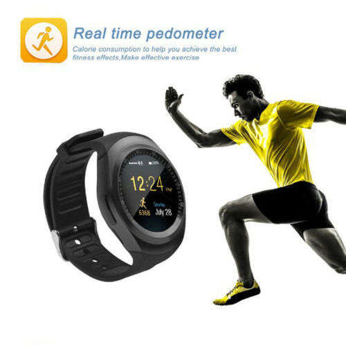 Y1 Waterproof Bluetooth Smart Watch Phone with Sim Card slot - Black