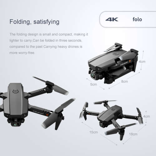 Mini WiFi FPV with 4K/1080P HD Dual Camera Altitude Hold Mode Foldable RC Drone with storage bag
