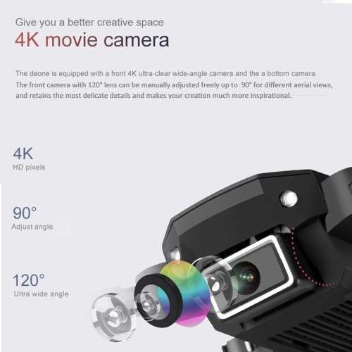 Mini Pocket Drone With 4K 1080P Dual Camera Optical Flow Positioning Foldable RC Quadcopter RTF