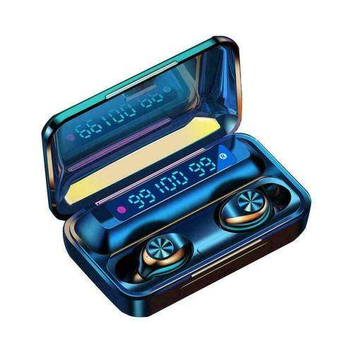 F9-10 TWS Wireless Headphones BT 5.0 with Mic IPX7 Waterproof Touch Control 2000mAh Mobile Power Cha