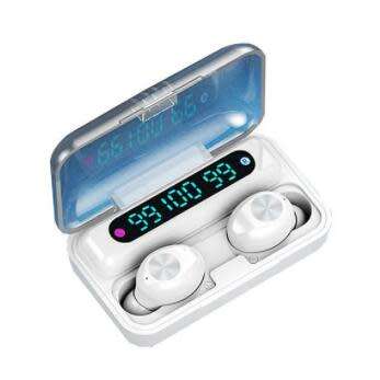 F9-10 TWS Wireless Headphones BT 5.0 with Mic IPX7 Waterproof Touch Control 2000mAh Mobile Power Cha