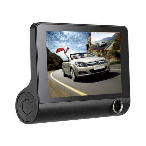 4'' inch HD 1080P 3 Lens Car DVR Dash Cam Vehicle Video Recorder Rearview Camera 170 Degree