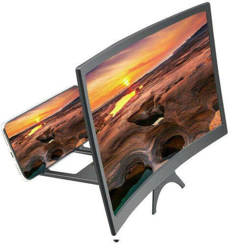 L6 12" 3D Mobile Phone Video Curved Screen Amplifier Magnifier Stand Bracket Holder