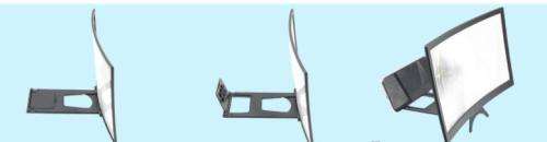 L6 12" 3D Mobile Phone Video Curved Screen Amplifier Magnifier Stand Bracket Holder