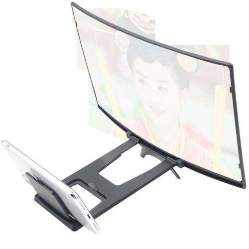 L6 12" 3D Mobile Phone Video Curved Screen Amplifier Magnifier Stand Bracket Holder