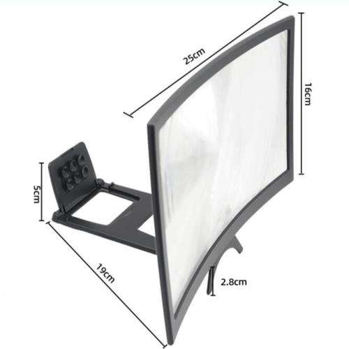 L6 12" 3D Mobile Phone Video Curved Screen Amplifier Magnifier Stand Bracket Holder