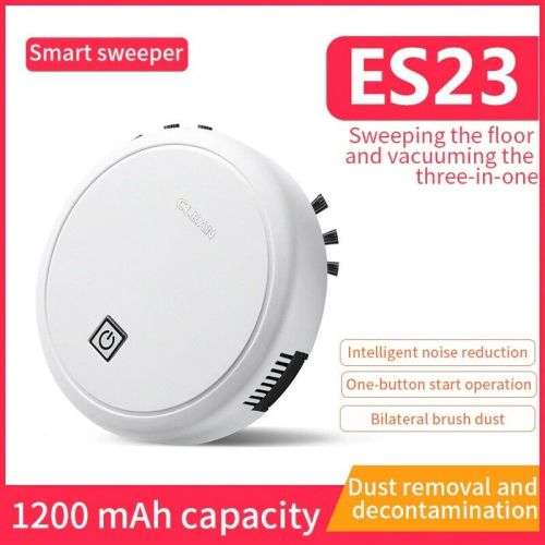 3 in 1 Vacuum Robot Upgrade Automatic Deep Blind Spot Clean Wireless Sweep - Black and White