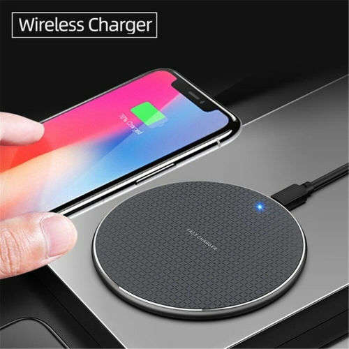Qi Wireless Charger Pad 10W Super Ultra Fast Charging Dock ALUMINUM ALLOY METAL BODY