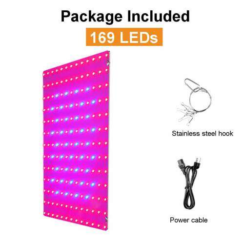 45W 169LED Full Spectrum UV + IR LED Plant Grow Light Veg Lamp For Indoor Hydroponic Flower