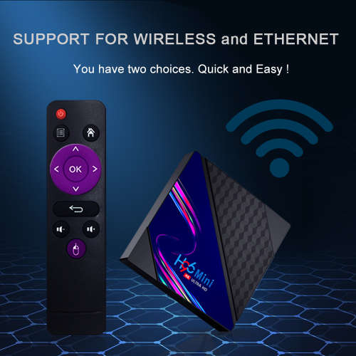 H96 Mini DDR3 2GB / 16GB Android 10.0 4K HD TV Box Support TikTok TV Control bluetooth 4.0 - UK Plug